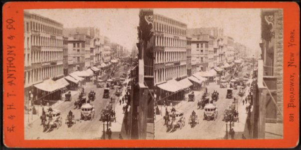 Broadway, from corner Houston Street looking north, by E. & H.T. Anthony (Firm) photo