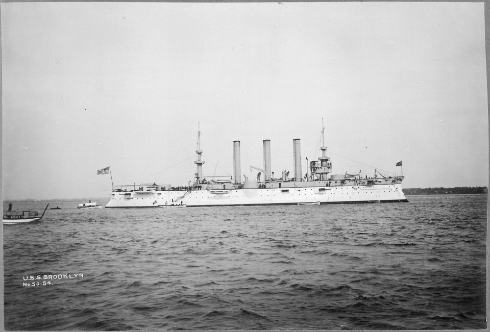Brooklyn (Armored Cruiser 3). Starboard side, 1899 - NARA - 512902