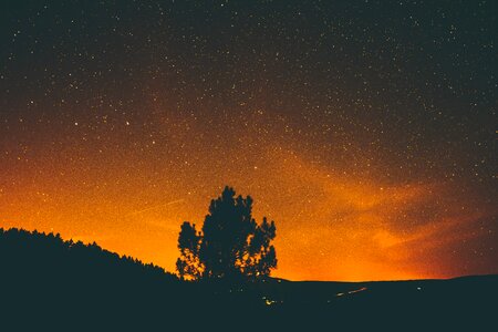 Dark night clouds photo