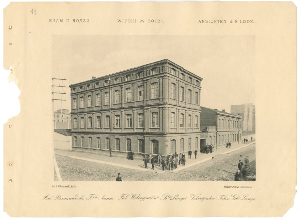 Bronisław Wilkoszewski, „Widoki m. Łodzi” – Fab. Welocypedów Bci Lange -2096-16