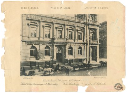 Bronisław Wilkoszewski, „Widoki m. Łodzi” – Skład Win i Restauracya A. Stępkowskiego
