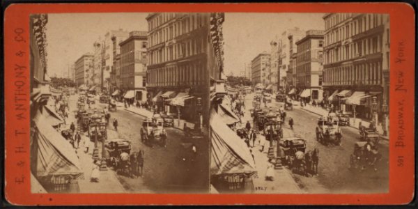 Broadway from Broome Street, looking up, by E. & H.T. Anthony (Firm) 2 photo