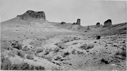 Buttes near Green River Station, U.P. Railroad. Beaman photo, 1871. Old nos. 250, 273, 428. - NARA - 517824