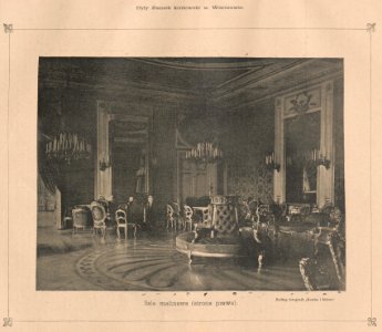 Były Zamek Królewski w Warszawie Sala Malinowa Strona prawa Podług fotografii Kostka i Mulert (82405)