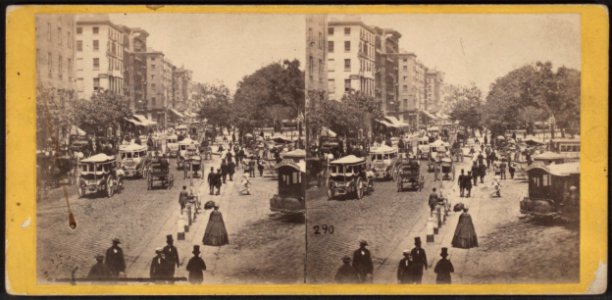 Broadway, from Barnum's Museum, looking north, by E. & H.T. Anthony (Firm) photo