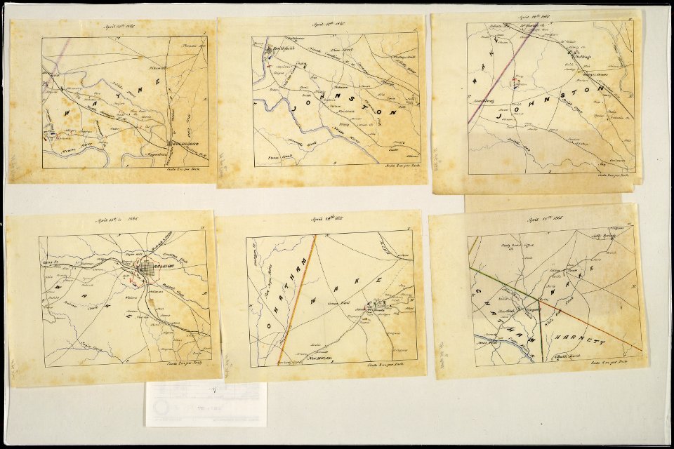 Campaign Maps Exhibiting the...Line of March of The Army of Georgia From Goldsboro, N.C., to Avens Bridge, N.C., From... - NARA - 305617
