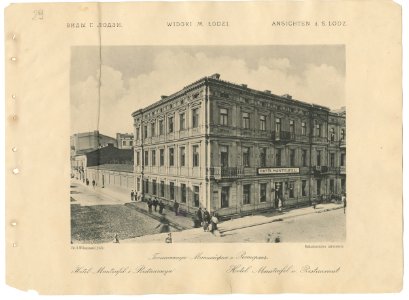 Bronisław Wilkoszewski, „Widoki m. Łodzi” – Hotel Manteufel i Restauracya -2096-33
