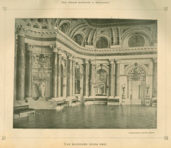 Były Zamek Królewski w Warszawie Sala Kolumnowa Strona lewa Podług fotografii Kostka i Mulert (82395)