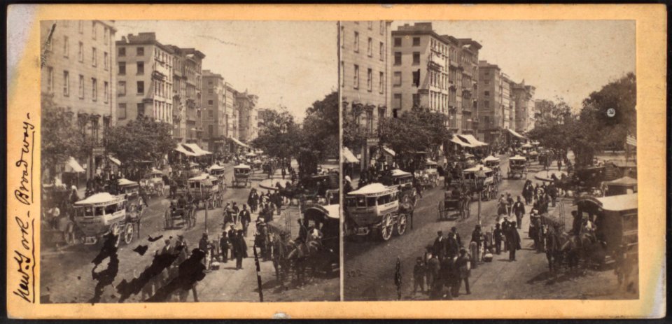 Broadway from Barnum's Museum, looking north, by E. & H.T. Anthony (Firm) 2