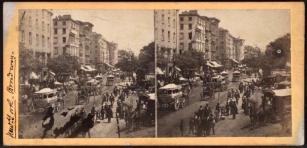 Broadway from Barnum's Museum, looking north, by E. & H.T. Anthony (Firm) 2 photo
