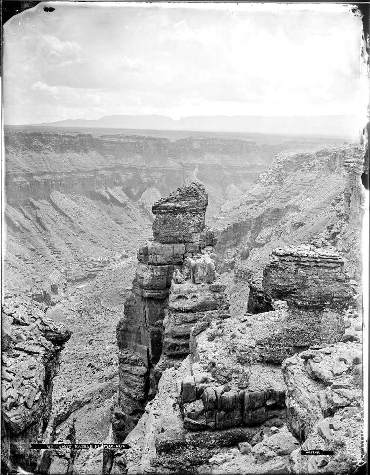 Canyon, Kaibob Plateau, Grand Canyon, Arizona looking north Vermillion Cliffs. Old No. 9. - NARA - 517745
