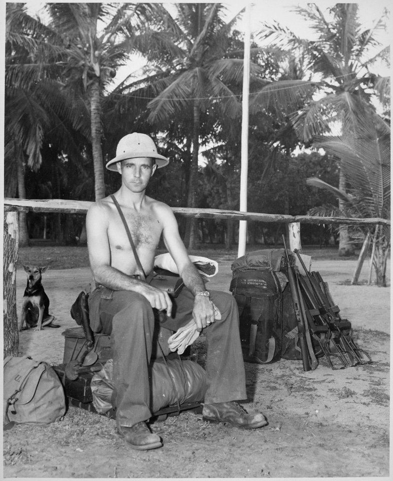 Camp Y. Captain Derby. Trincomallee, Ceylon, July 24, 1945. - NARA - 540053
