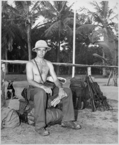 Camp Y. Captain Derby. Trincomallee, Ceylon, July 24, 1945. - NARA - 540053