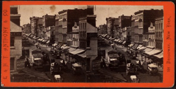 Broadway, looking north from the corner of Canal Street, by E. & H.T. Anthony (Firm)