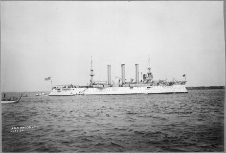 Brooklyn (Armored Cruiser 3). Starboard side, 1899 - NARA - 512902 photo