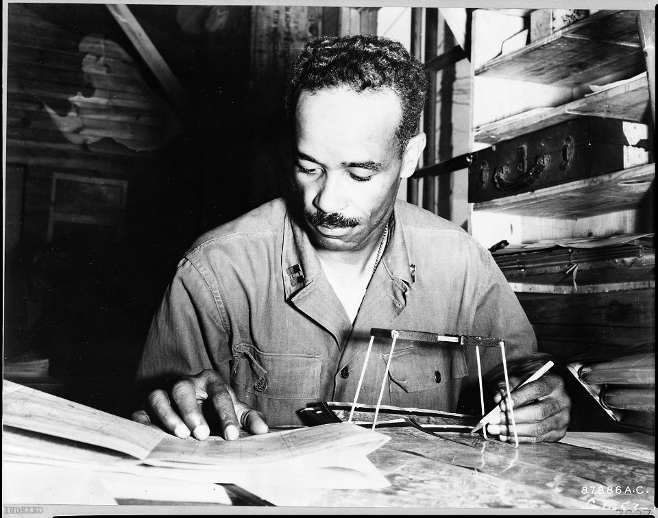 Capt. Eugene C. Cheatham of Montclair, N.J., serving with the Fifth Air Force's 67th Tactical Reconnaissance Wing at... - NARA - 542288