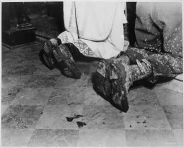 Catholic Mass is held for two soldiers who were killed nearby. San Benedetto, Italy. - NARA - 531219