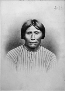 Captain Jack (Kintpuash), a Modoc subchief, executed October 3, 1873, bust-length, full-face, 1873 - NARA - 533242
