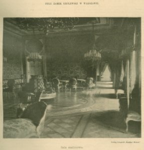 Były Zamek Królewski w Warszawie Sala Malinowa Podług fotografii Kostka i Mulert (82396)