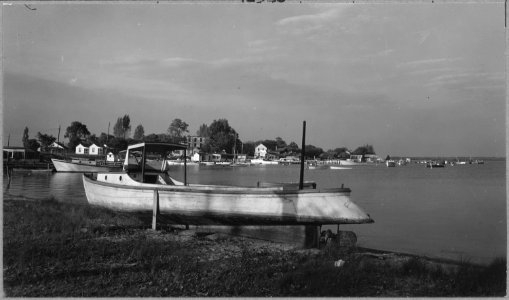 Charles County, Maryland. Oyster boats and pleasure crafts docked in the Patuxent River at Benedict. . . . - NARA - 521568