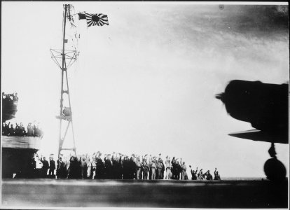 Captured Japanese photograph taken aboard a Japanese carrier before the attack on Pearl Harbor, December 7, 1941. - NARA - 520599 photo