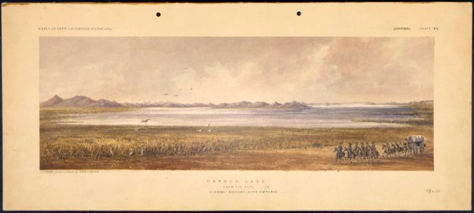 Carson Lake from the east, Sierra Nevada in the distance - NARA - 305639 photo