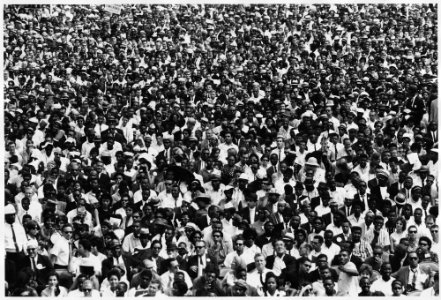 Civil Rights March on Washington, D.C. (A crowd of marchers.) - NARA - 542042 photo