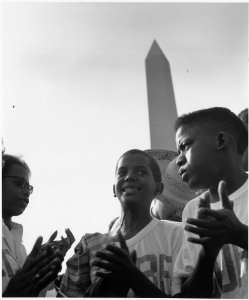 Civil Rights March on Washington, D.C. (Children near the Washington Monument.) - NARA - 541995