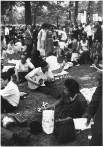Civil Rights March on Washington, D.C. (Marchers relaxing.) - NARA - 542028 photo