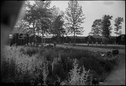 Closing of the Jerome Relocation Center, Denson, Arkansas. A typical early evening scene in the Jer . . . - NARA - 539813