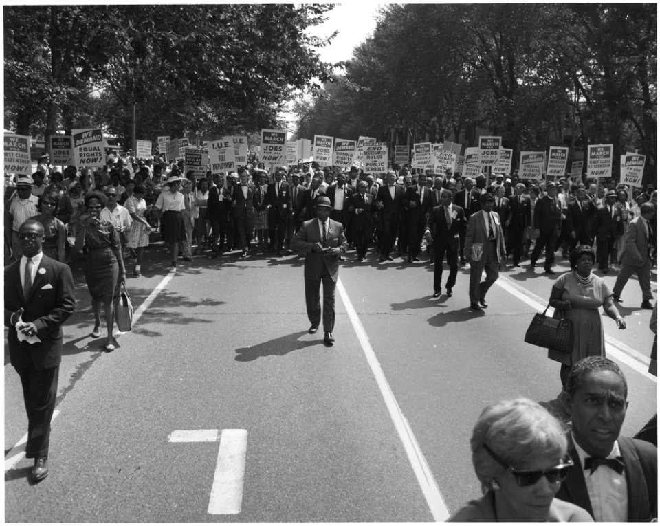 Civil Rights March on Washington, D.C. (Leaders of the march.) - NARA - 542000