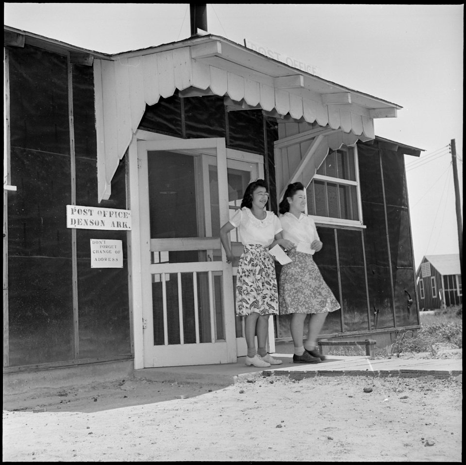 Closing of the Jerome Relocation Center, Denson, Arkansas. A view of the Denson Post Office in the . . . - NARA - 539789