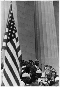 Civil Rights March on Washington, D.C. (Roy Wilkins, Executive Secretary of the National Association for the... - NARA - 542058
