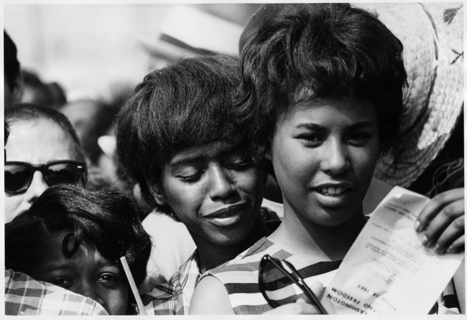 Civil Rights March on Washington, D.C. (Young women at the march.) - NARA - 542022