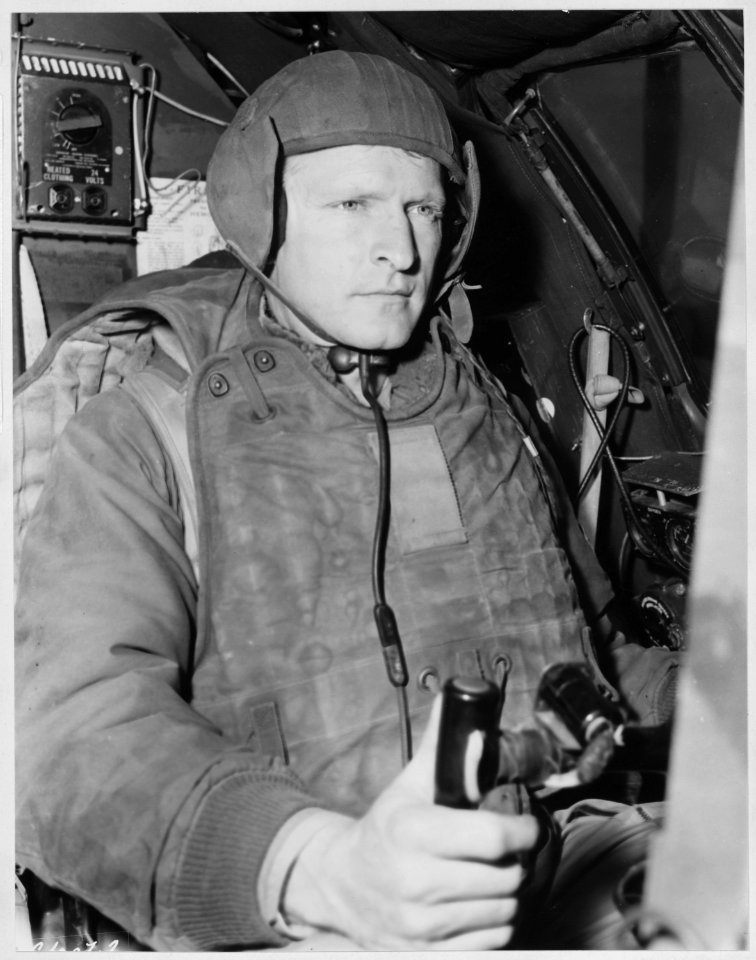 CLAD IN HIS ARMOR. Normally a good-sized man, Captain Melvin E. Jarvis, 1318 Roberta Street, Salt Lake City, Utah... - NARA - 542352