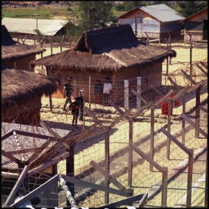 Chu Lai, Vietnam. Prisoner of War and Detainee Operation. Specialist Curtis N. Duclos, Jr. (Goffstown, NH), roaming... - NARA - 530625