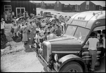 Closing of the Jerome Relocation Center, Denson, Arkansas. Jerome residents who are to be transferr . . . - NARA - 539795