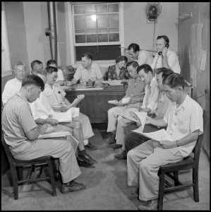 Closing of the Jerome Relocation Center, Denson, Arkansas. Assistant Project Director W. O. Melton . . . - NARA - 539737