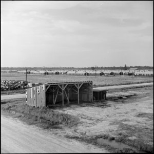 Closing of the Jerome Relocation Center, Denson, Arkansas. Panorama view of the Jerome Relocation Center. - NARA - 539819