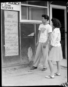 Closing of the Jerome Relocation Center, Denson, Arkansas. Shigeru Igarashi and Tsuki Kawaguchi, st . . . - NARA - 539689