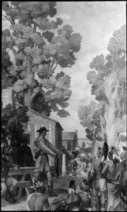 Col. George Rogers Clark's conference with the Indians at Cahokia - NARA - 518213
