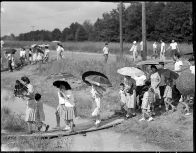 Closing of the Jerome Relocation Center, Denson, Arkansas. The train for Granada has just departed . . . - NARA - 539695
