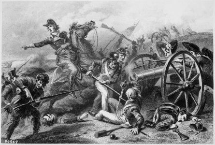 Colonel Miller at the Battle of Chippewa. July 1814. Copy of engraving by W. Ridgway after F.O.C. Darley, circa 1860., c - NARA - 531088