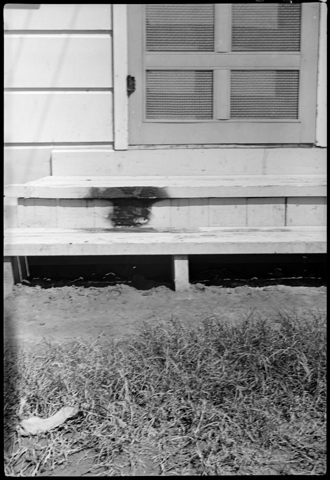 Colorado River Relocation Center, Poston, Arizona. Slight damage done by fire believed (to be) ince . . . - NARA - 537283