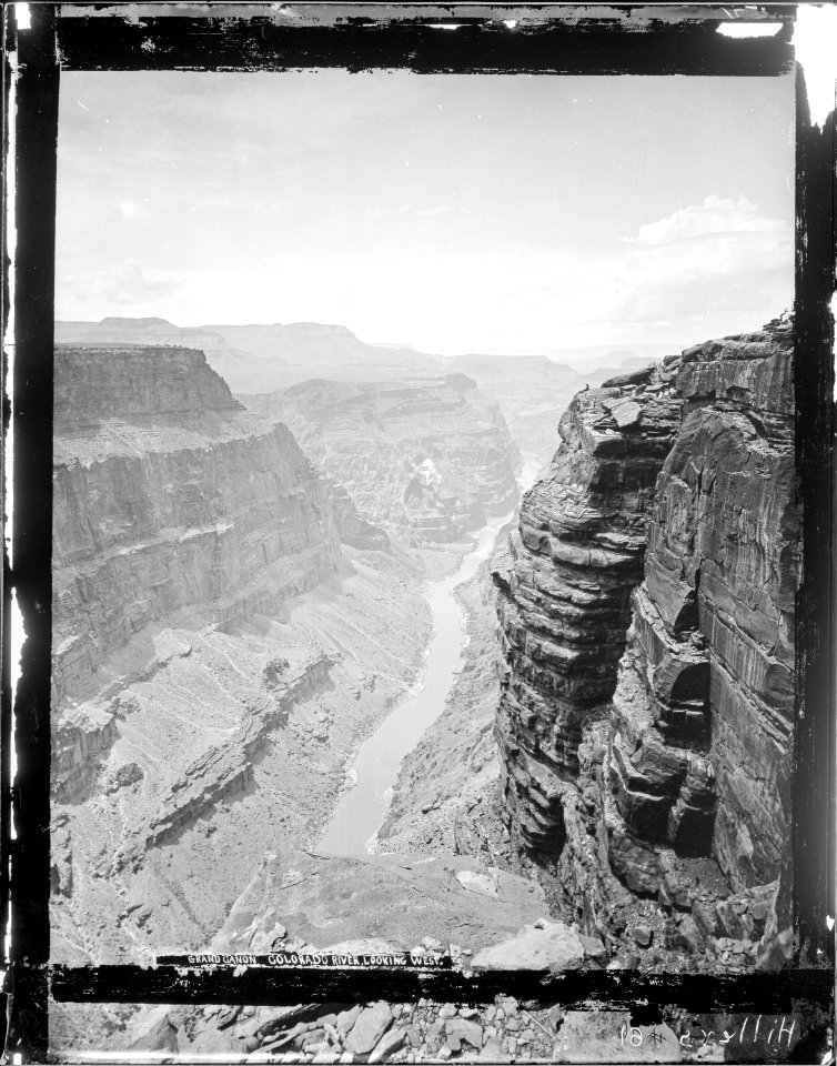 Coconino and Mohave Counties, Arizona. View of Grand Canyon from Lava Pinnacle, looking downstream. Mouth of Prospect... - NARA - 517735