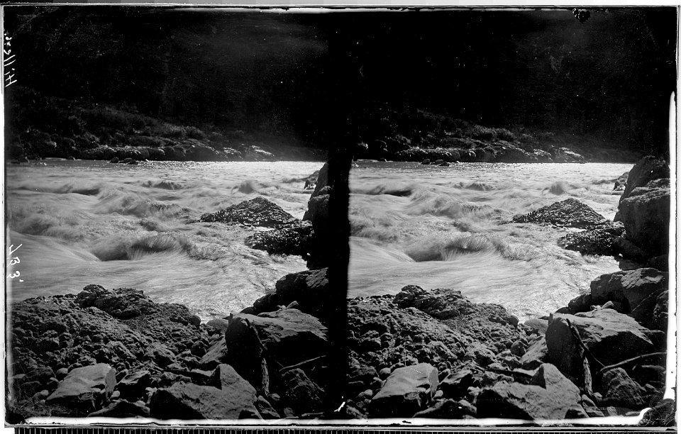 Colorado River. Lava Falls, under Toroweap. Published by Dellenbaugh, The Romance of the Colorado - NARA - 517937