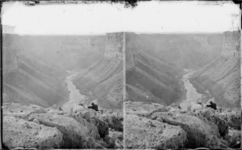 COLORADO RIVER, FROM PLATEAU BELOW THE PARIA, MARBLE CANYON, 1200 FEET DEEP - NARA - 523941
