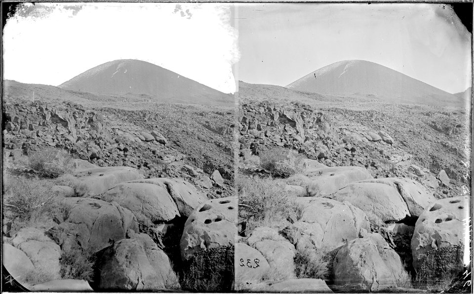 Colorado River. Grand Canyon, the Cinder Cones near foot of Toroweap. The cinder cones on edge of the Grand Canyon at... - NARA - 518030