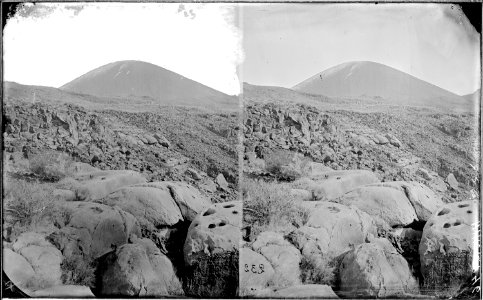 Colorado River. Grand Canyon, the Cinder Cones near foot of Toroweap. The cinder cones on edge of the Grand Canyon at... - NARA - 518030