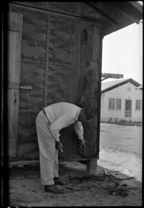 Colorado River Relocation Center, Poston, Arizona. Damage done by fire believed of incendiary origi . . . - NARA - 537288